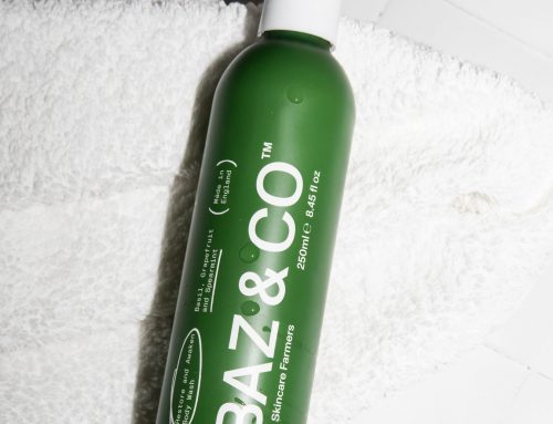 Baz & Co – Restore and Awaken Body Wash 250ml aluminium bottle white base coat with green offset print and semi matt lacquer